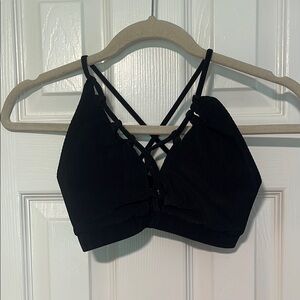 Beach Riot Black Strappy Sports Bra